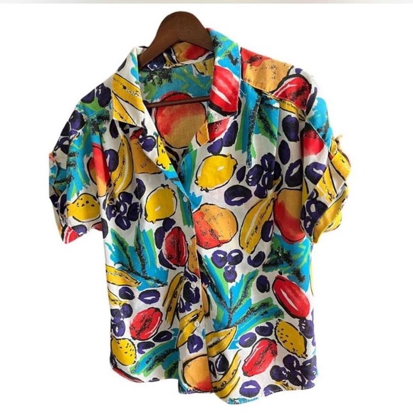 VINTAGE Fruit Button Up - Picture 3 of 4